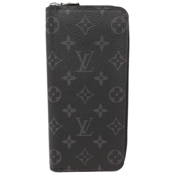 Louis Vuitton Vertical Black Monogram Wallet Eclipse Zippy Long Zip - Picture 1 of 5